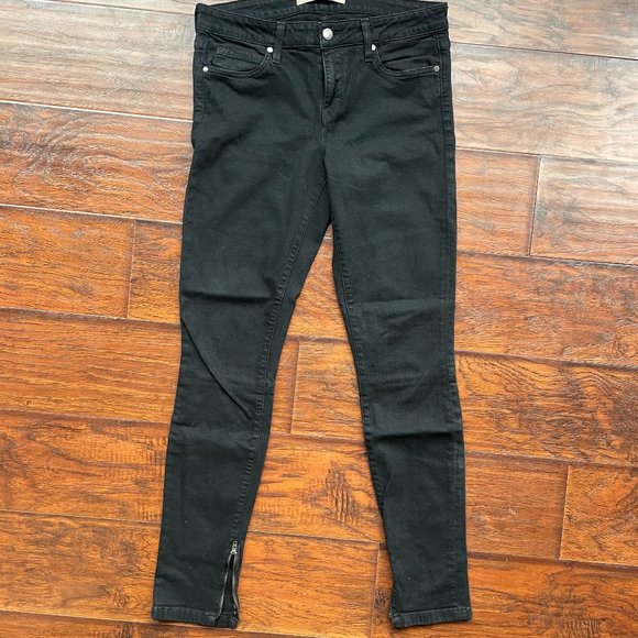 Vince Black Jeans with Zipper Detail - Picture 1 of 9